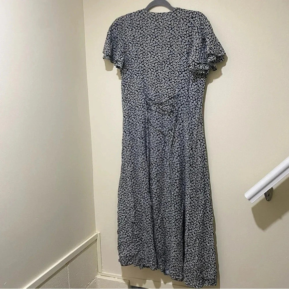 Women’s Vintage Green White Floral D.B.Y brand Dress + Pearl buttons corset S:9 - Picture 13 of 15